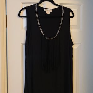Michael Kors 2x Chain Fringe Sleeveless Top